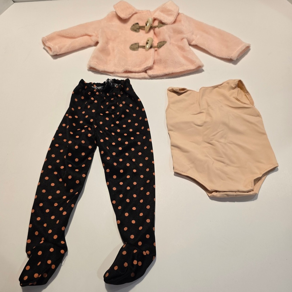 Our Generation Battat 18" Doll Clothes Light Pink/Peach Coat Top Footed Pants